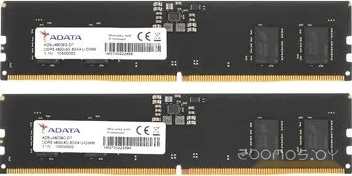 Оперативная память A-Data 2x8ГБ DDR5 4800 МГц AD5U48008G-DT, фото 1