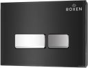 Унитаз подвесной Roxen Cube Bidet One Rimless 6 в 1 StounFix Slim 649838 (чёрное стекло)