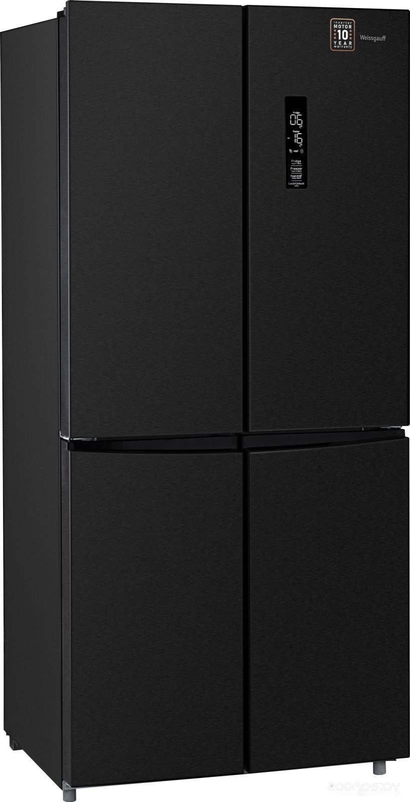 Четырёхдверный холодильник Weissgauff WCD 450 XB NoFrost Inverter, фото 3