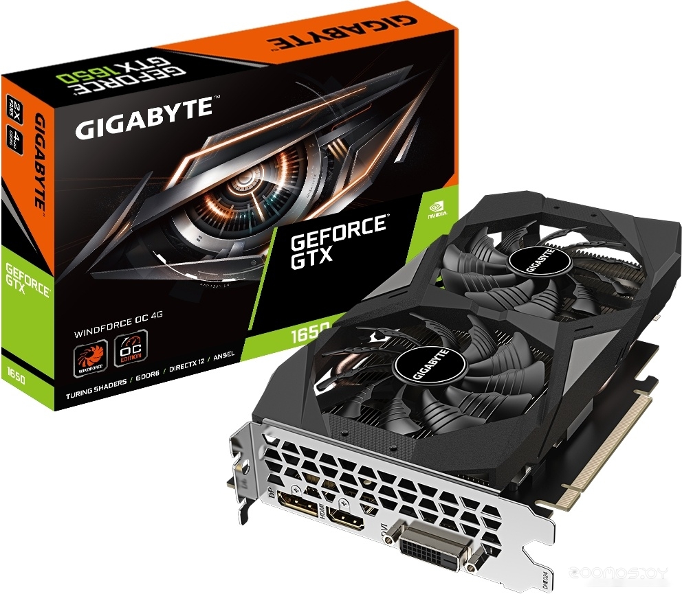 Видеокарта Gigabyte GeForce GTX 1650 D6 WINDFORCE OC 4G (rev. 3.0), фото 2