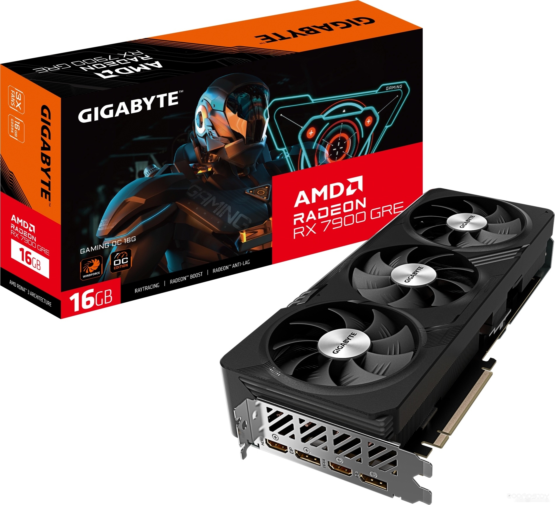 Видеокарта Gigabyte Radeon RX 7900 GRE Gaming OC 16G GV-R79GREGAMING OC-16GD, фото 2