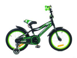 Детский велосипед Favorit Biker 16 (черный/зеленый)