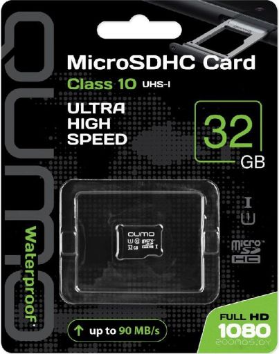 Карта памяти Qumo microSDHC QM32GMICSDHC10U1NA 32GB