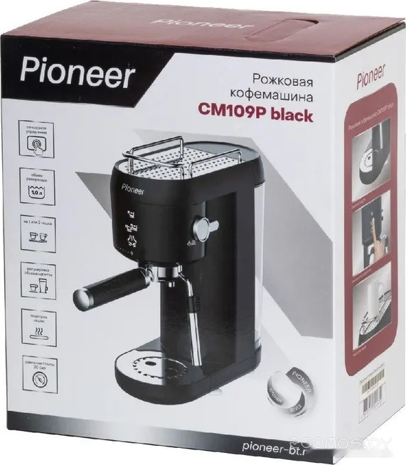 Рожковая кофеварка Pioneer CM109P (черный), фото 3