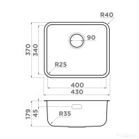 Кухонная мойка Omoikiri Omi 43-U/I-IN Ultra Mini (нержавеющая сталь)