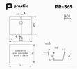 Кухонная мойка Practik PR-M 565-002 (слоновая кость)