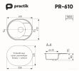 Кухонная мойка Practik PR-M 610-002 (слоновая кость)