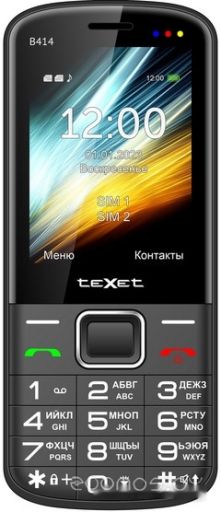 Кнопочный телефон TeXet TM-B414 (черный)