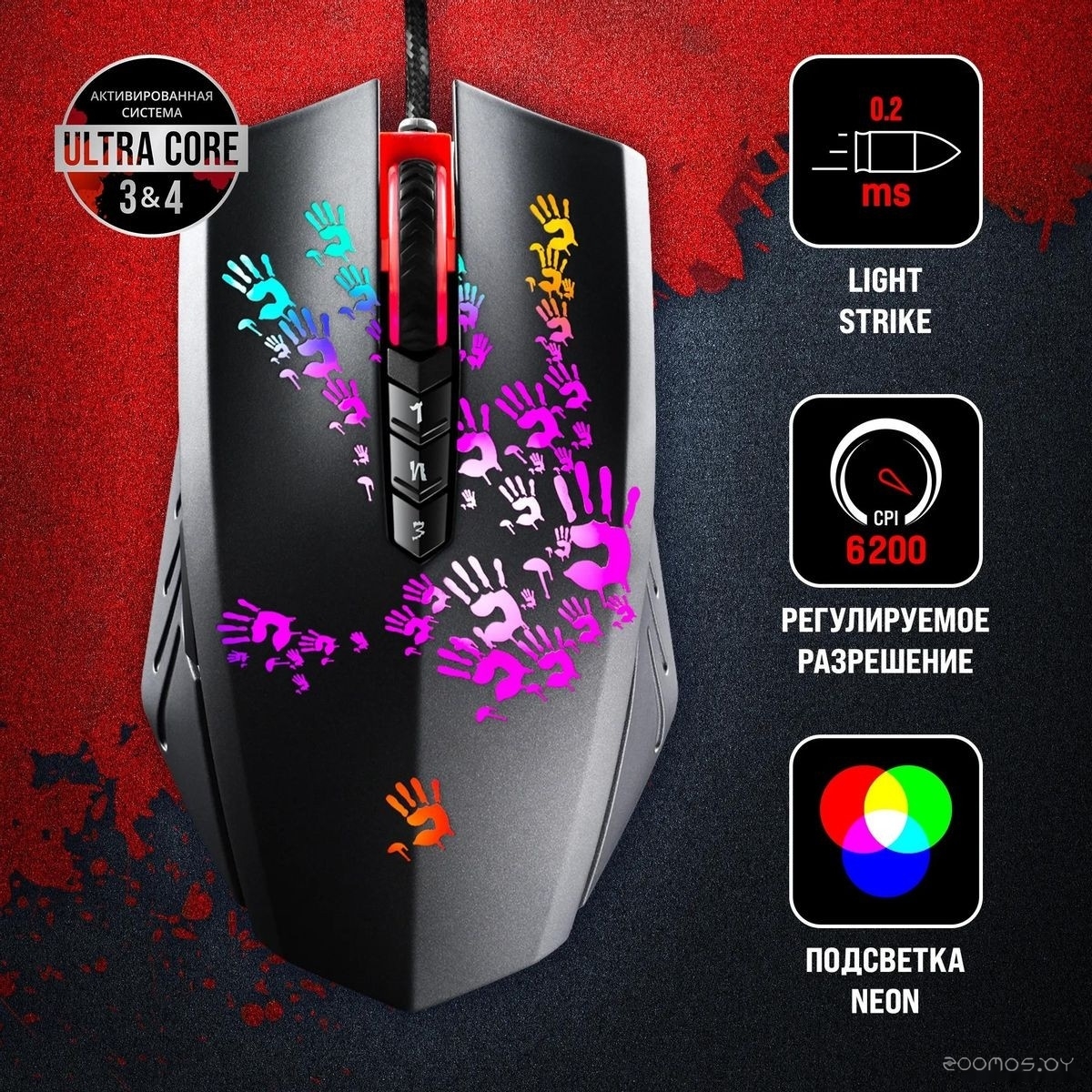 Игровая мышь A4Tech Bloody A60A (черный), фото 5
