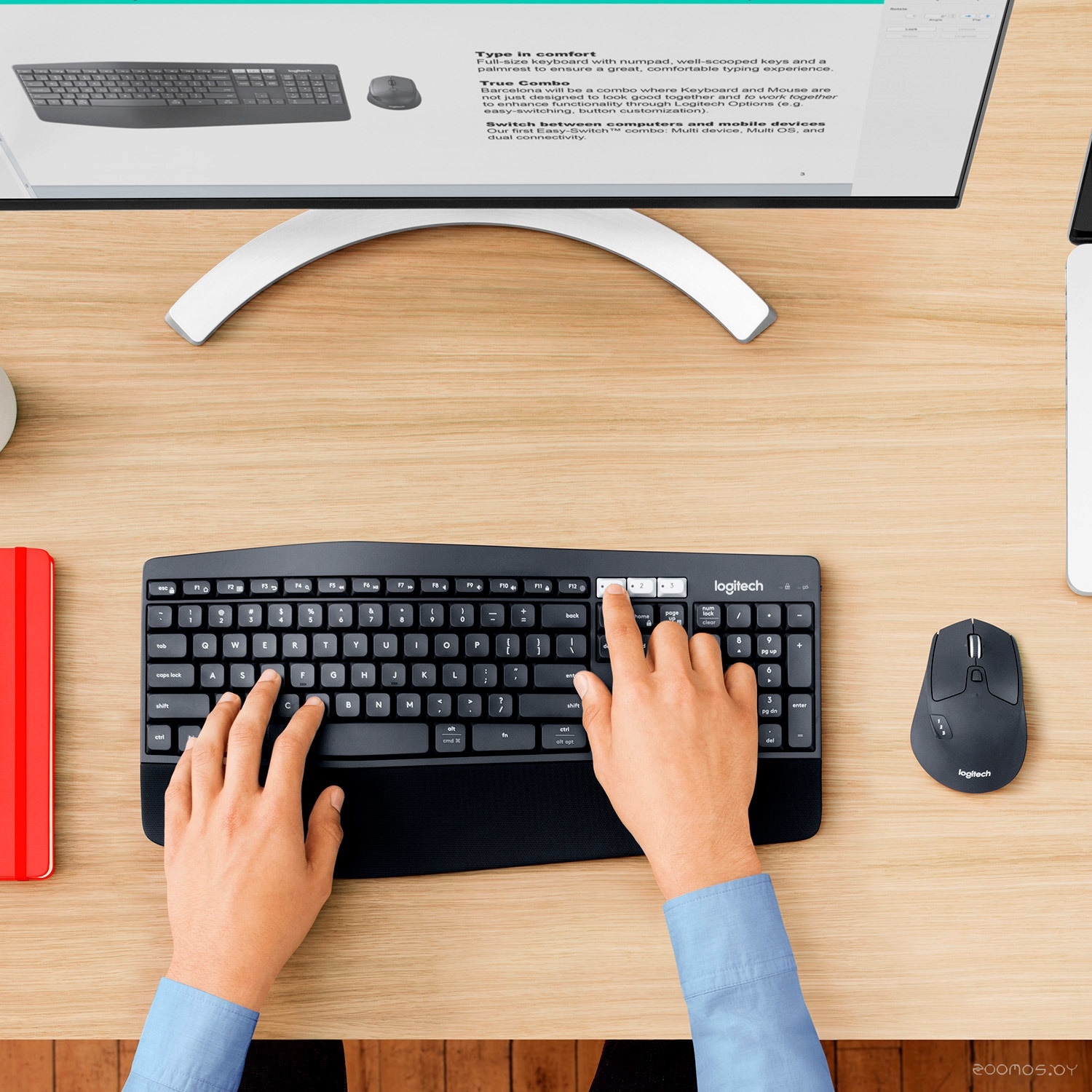 Клавиатура + мышь Logitech Wireless Desktop MK850 [920-008232], фото 2
