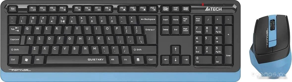 Офисный набор A4Tech Fstyler FGS1035Q (черный/синий), фото 1
