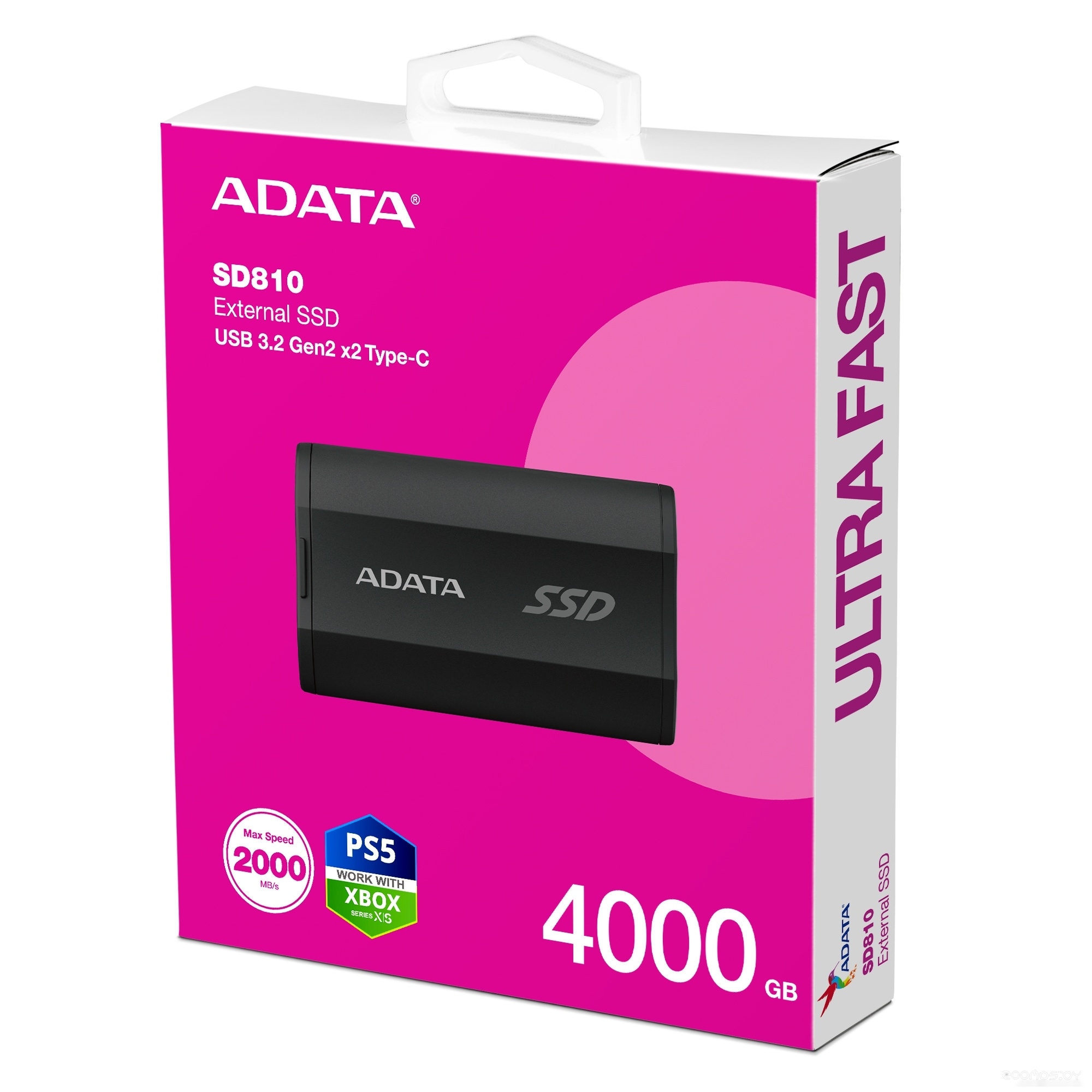 Внешний накопитель A-Data SD810 4TB SD810-4000G-CBK, фото 4