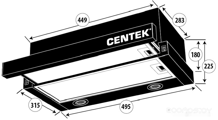 Кухонная вытяжка CENTEK СТ-1841-60, фото 3