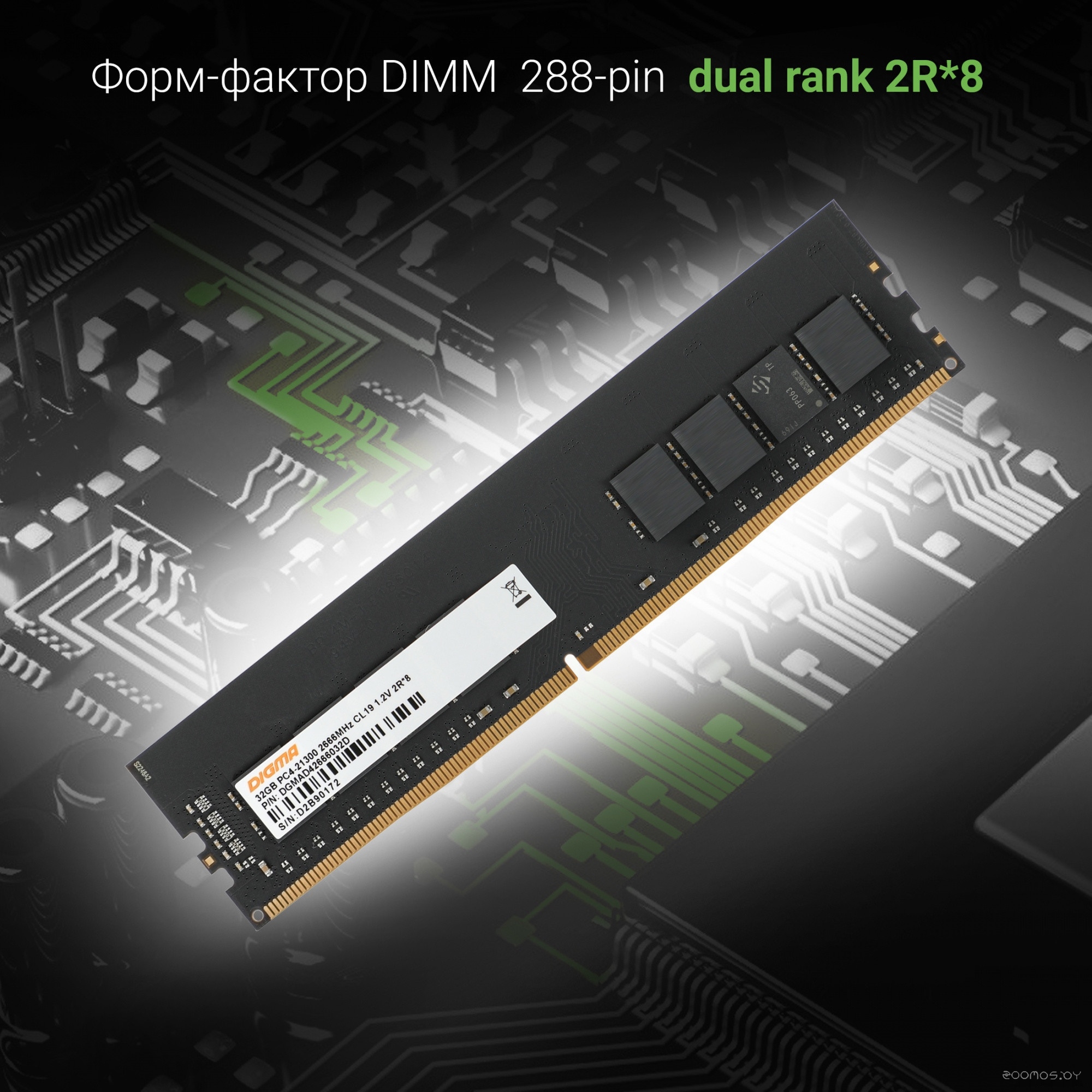 Оперативная память DIGMA 32ГБ DDR4 2666 МГц DGMAD42666032D, фото 4