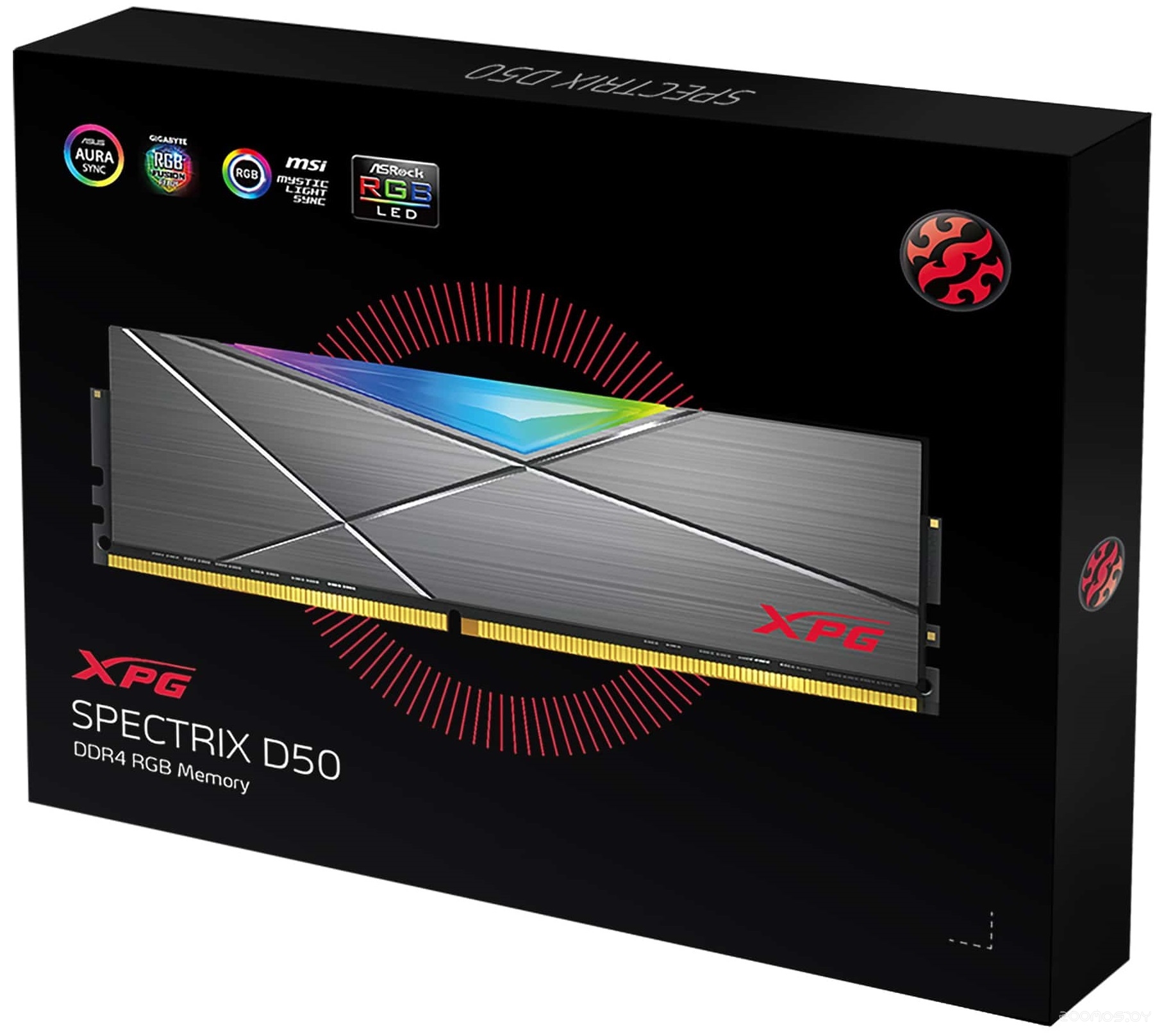 Оперативная память A-Data Spectrix D50 RGB 2x8GB DDR4 PC4-25600 AX4U32008G16A-DT50, фото 5