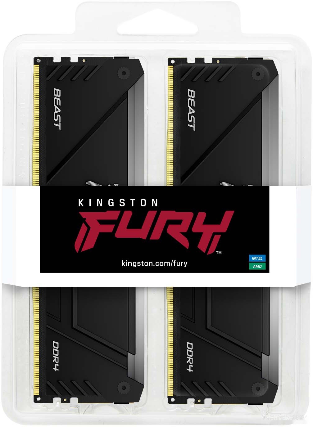 Оперативная память Kingston FURY Beast RGB 2x16ГБ DDR4 3200 МГц KF432C16BB2AK2/32, фото 3