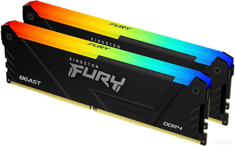 Оперативная память Kingston FURY Beast RGB 2x16ГБ DDR4 3200 МГц KF432C16BB2AK2/32, фото 1