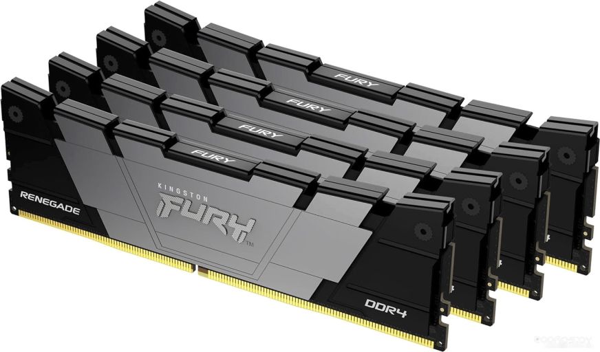 Оперативная память Kingston FURY Renegade 4x16ГБ DDR4 3200 МГц KF432C16RB12K4/64, фото 1