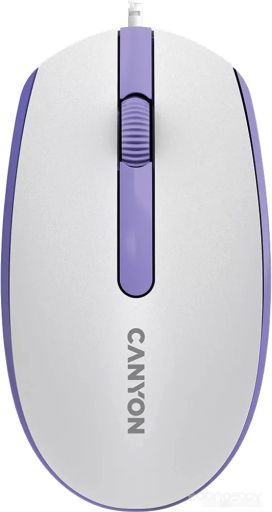 Мышь Canyon M-10 (белый/сиреневый)