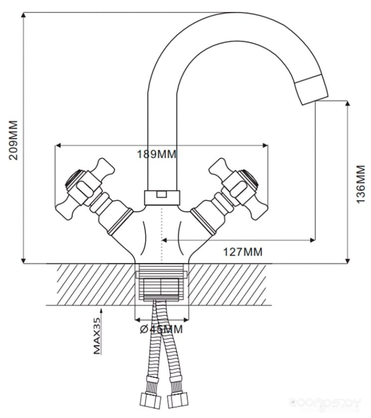 Смеситель Ekko E13024, фото 4