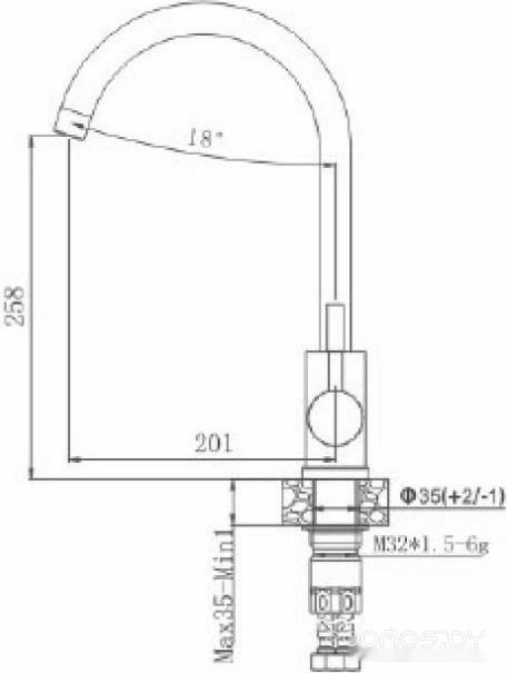 Смеситель Ekko EM71304-3, фото 3