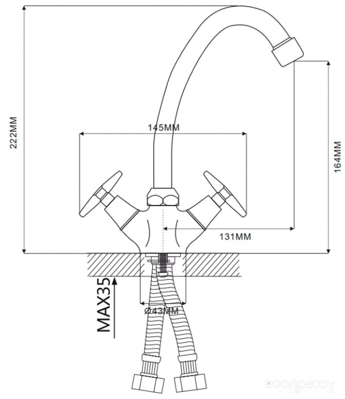 Смеситель Ekko E4112-1, фото 6