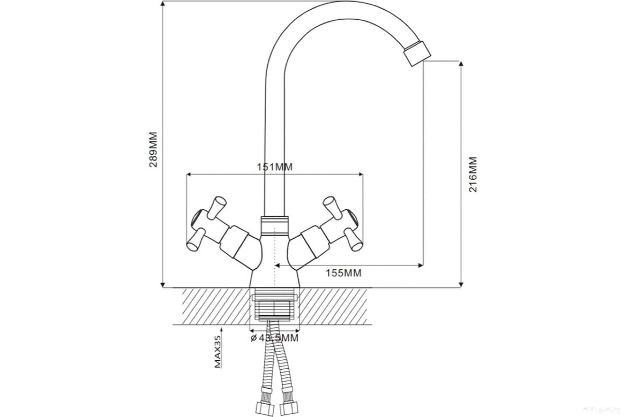 Смеситель Ekko E49118-8, фото 2