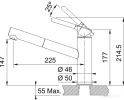 Смеситель Franke Orbit Pull Out 115.0623.055 (хром)