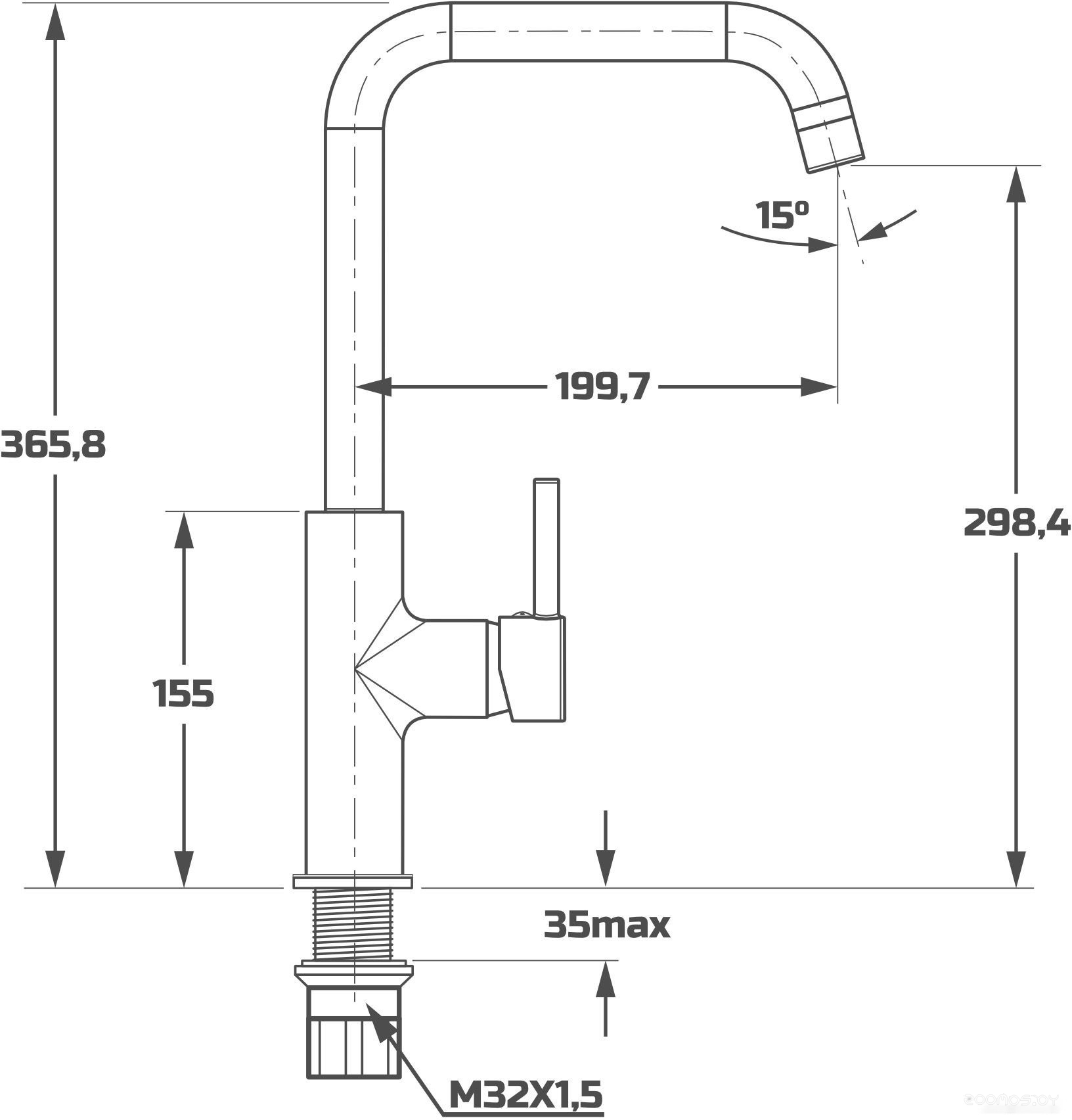 Смеситель Maxonor Pure Life PL4087-9, фото 2