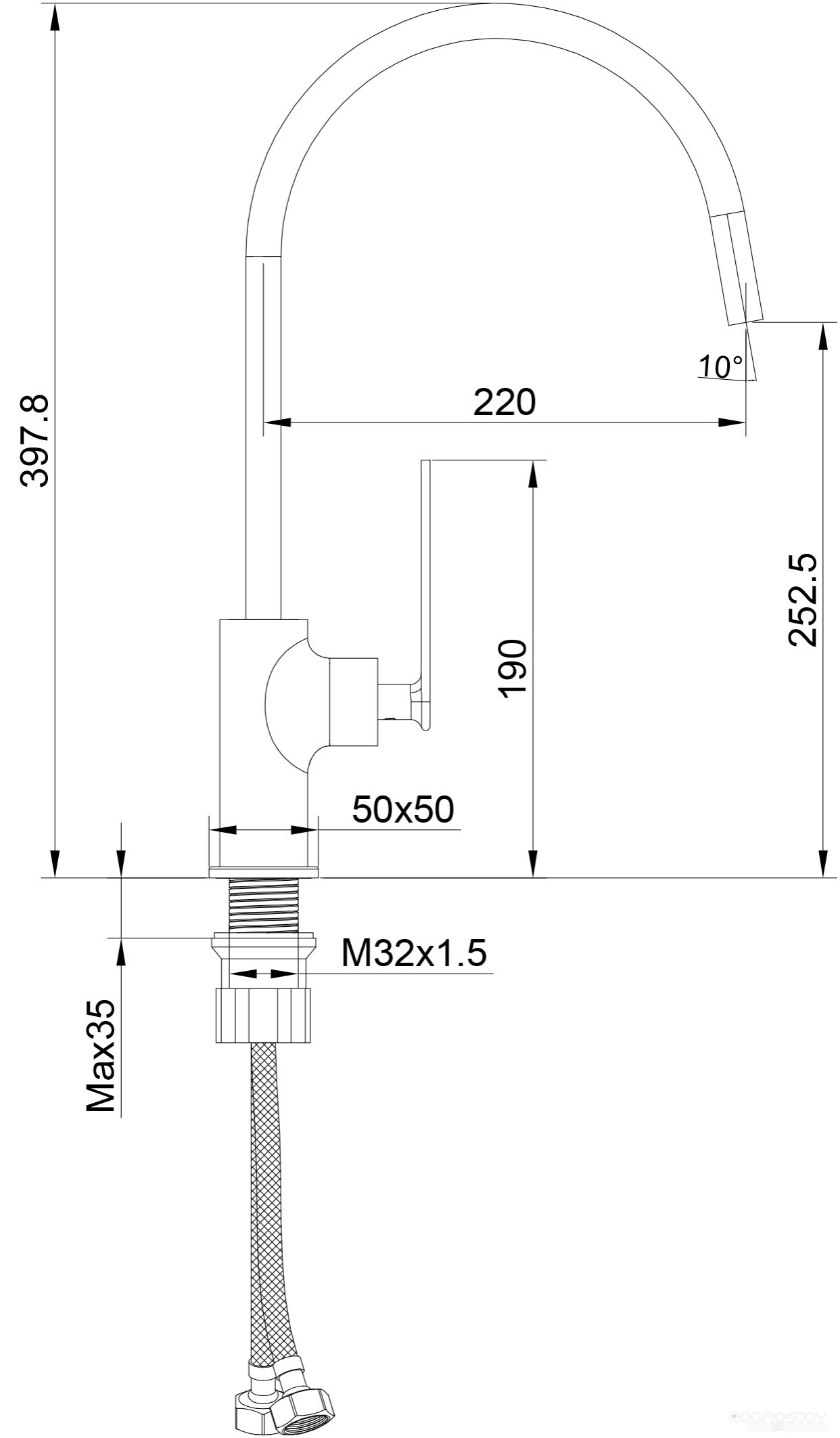 Смеситель Maxonor Pure Life PL4086, фото 2