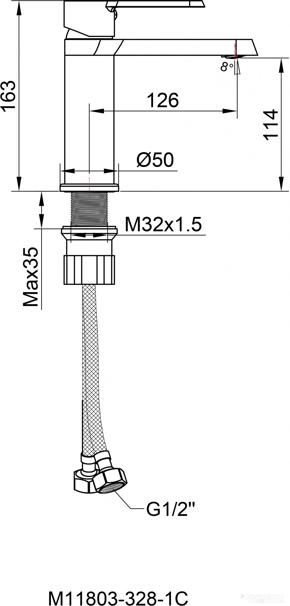 Смеситель Maxonor Pure Life PL10108, фото 5