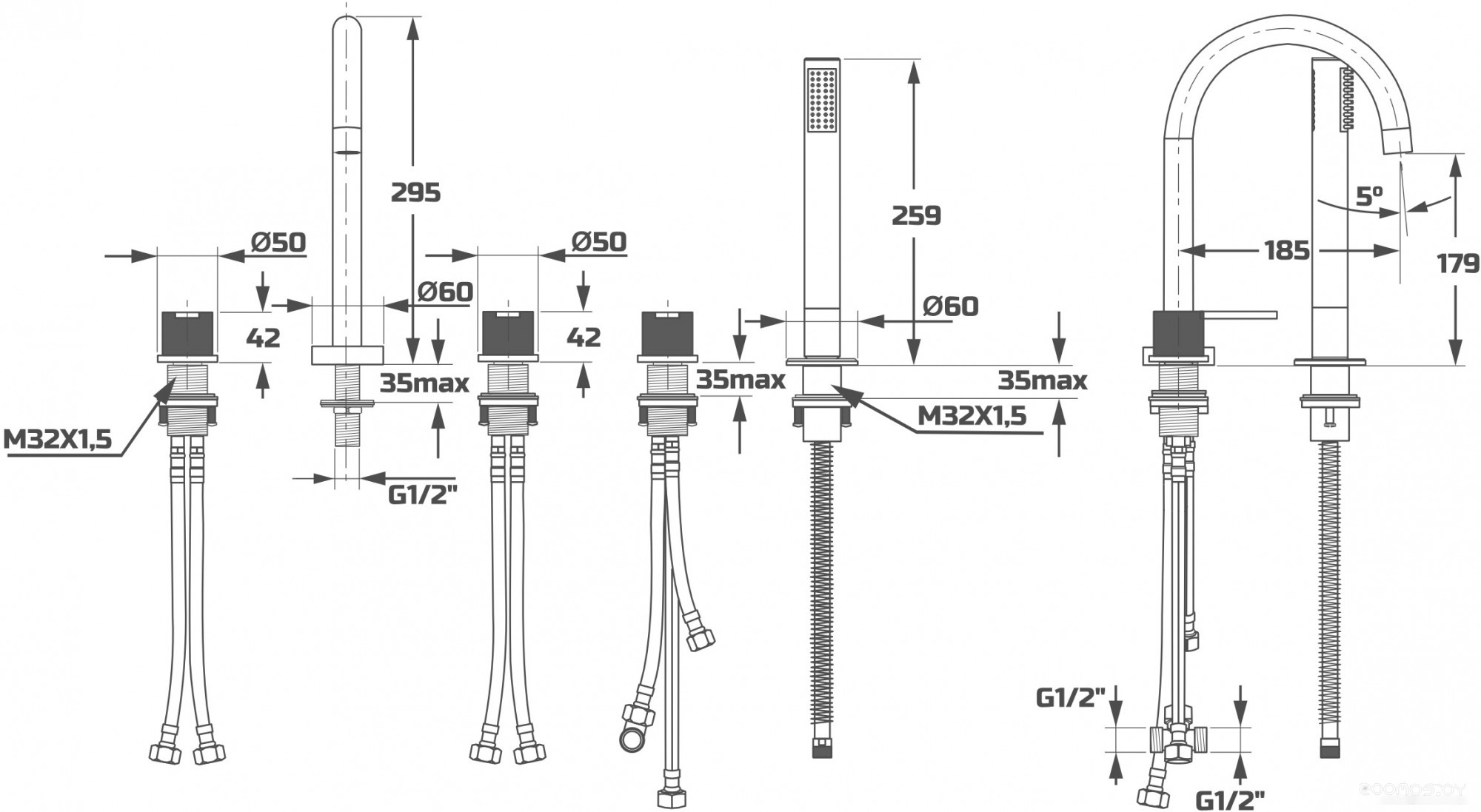 Смеситель Maxonor Pure Life PL1287-9, фото 6