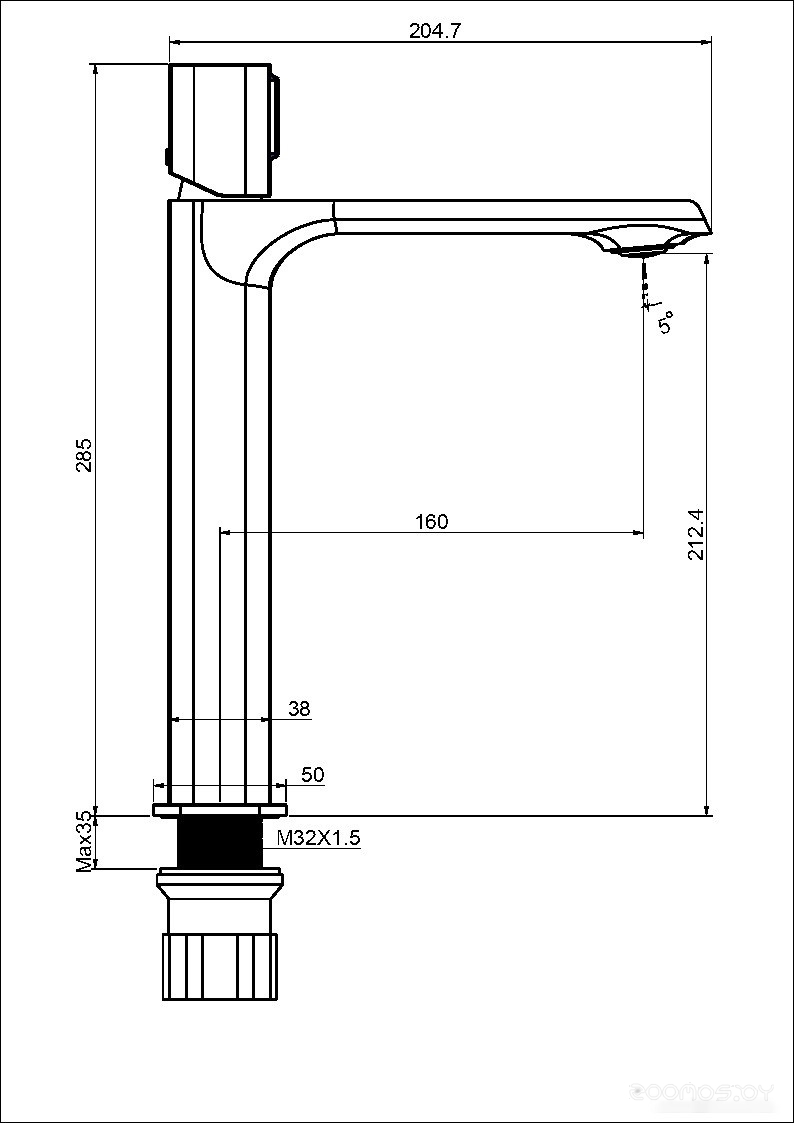 Смеситель Maxonor Pure Life PL1189-9, фото 7