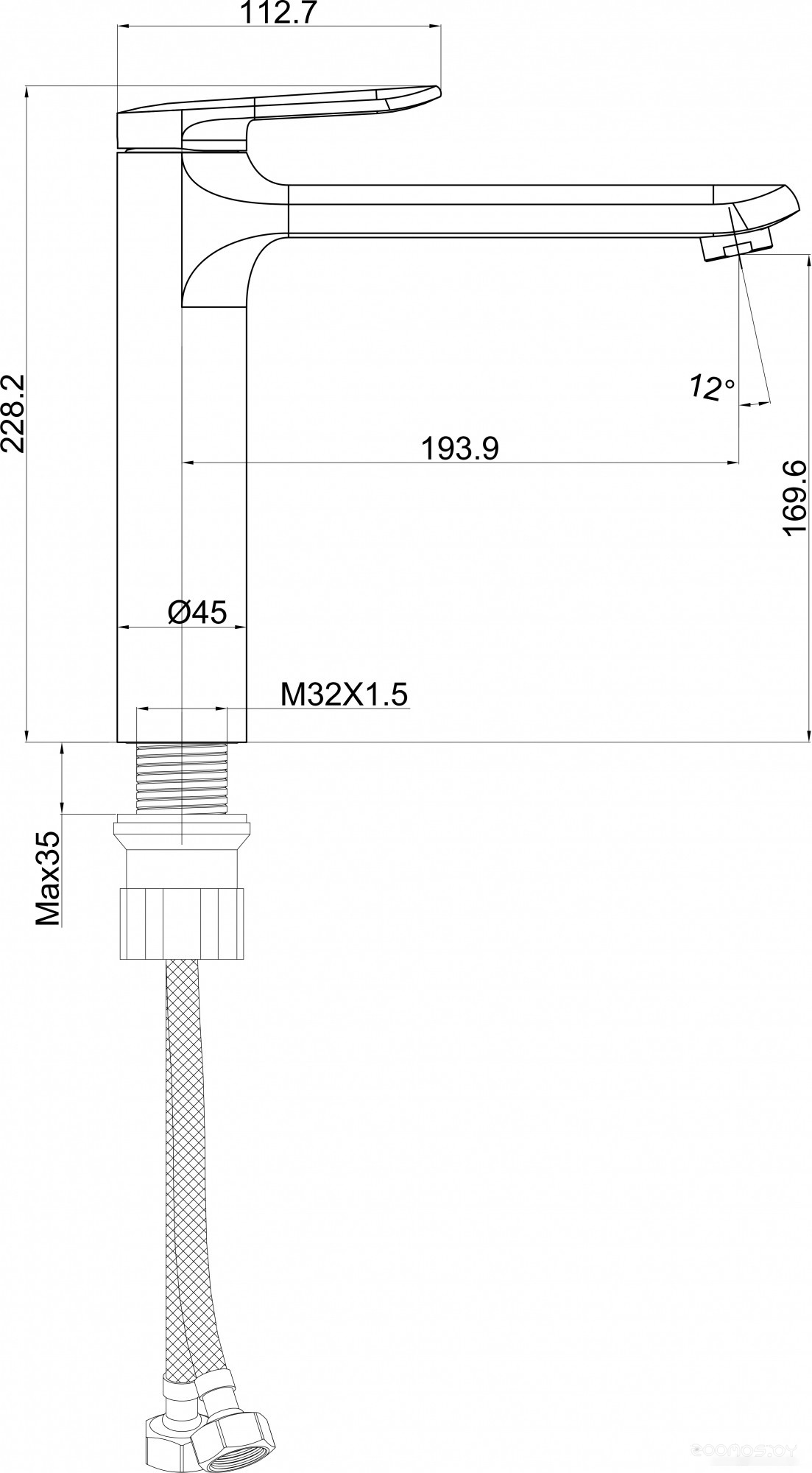 Смеситель Maxonor Pure Life PL1171-7, фото 3