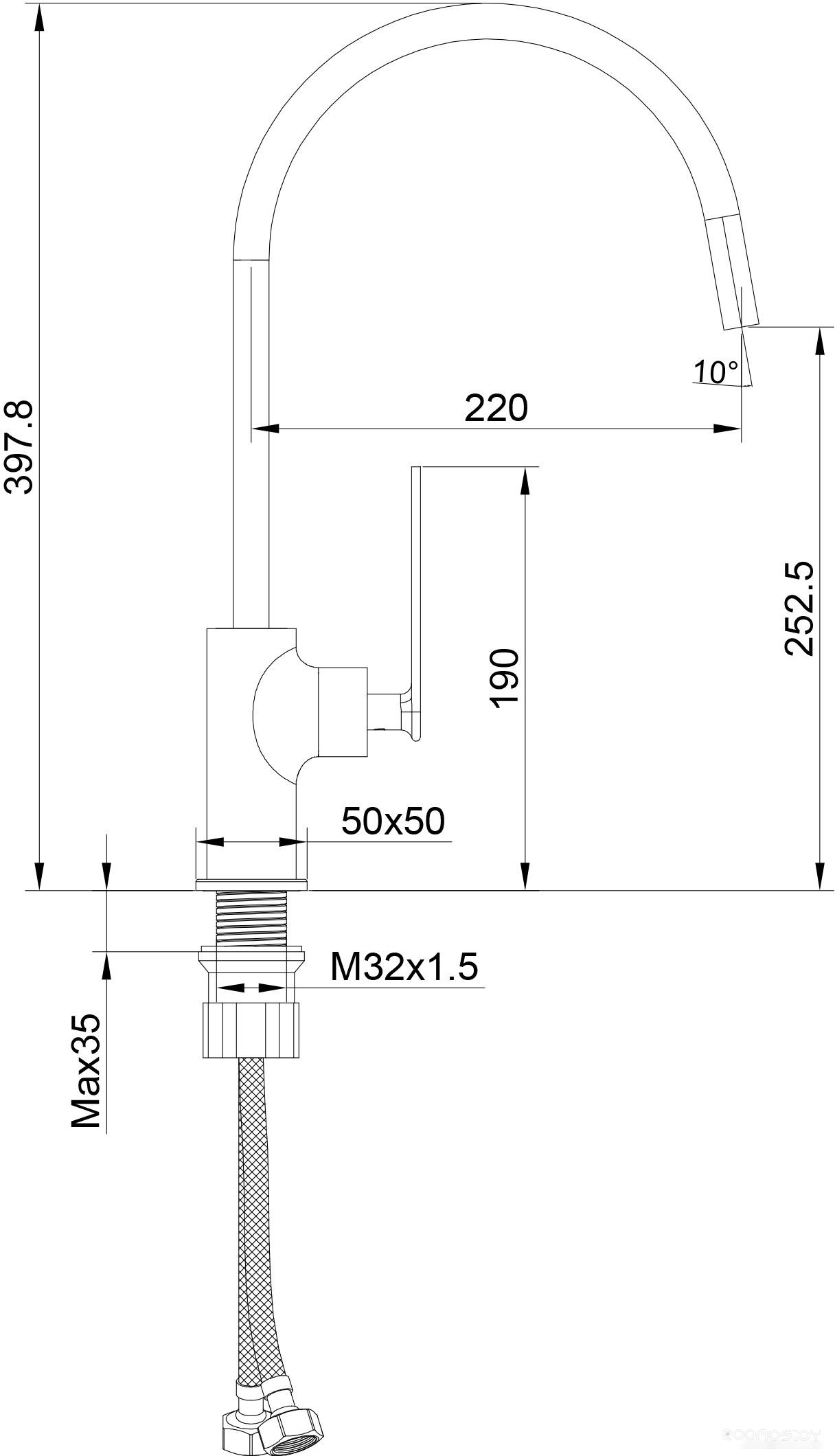 Смеситель Maxonor Pure Life PL4086-9, фото 4