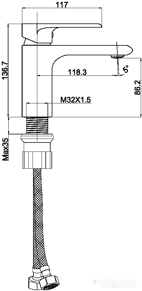 Смеситель Maxonor Pure Life PL1091, фото 3