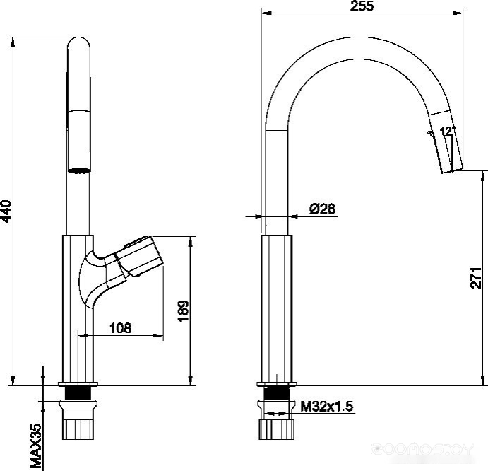 Смеситель Maxonor Pure Life PL4289-8, фото 4