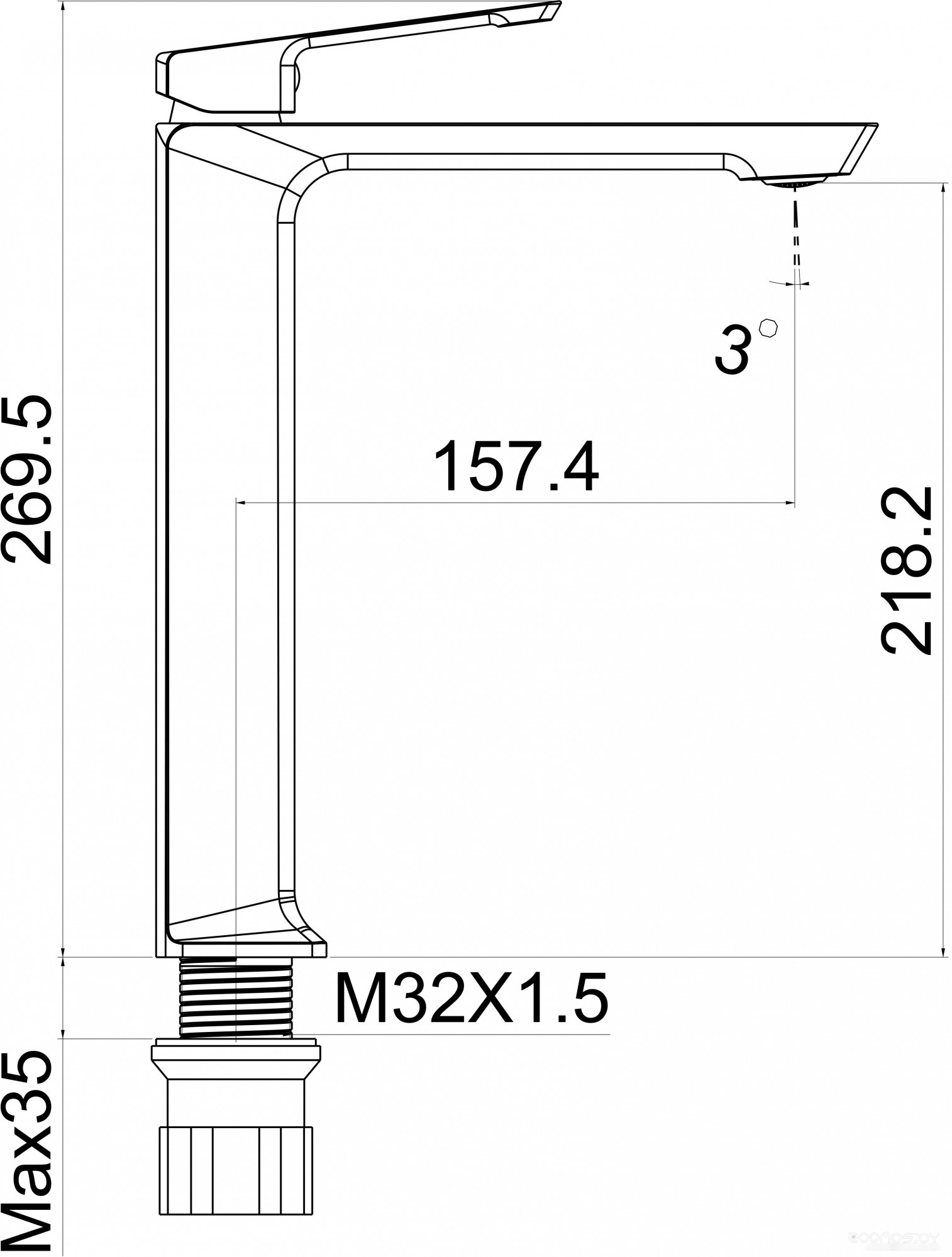 Смеситель Maxonor Pure Life PL1190, фото 3