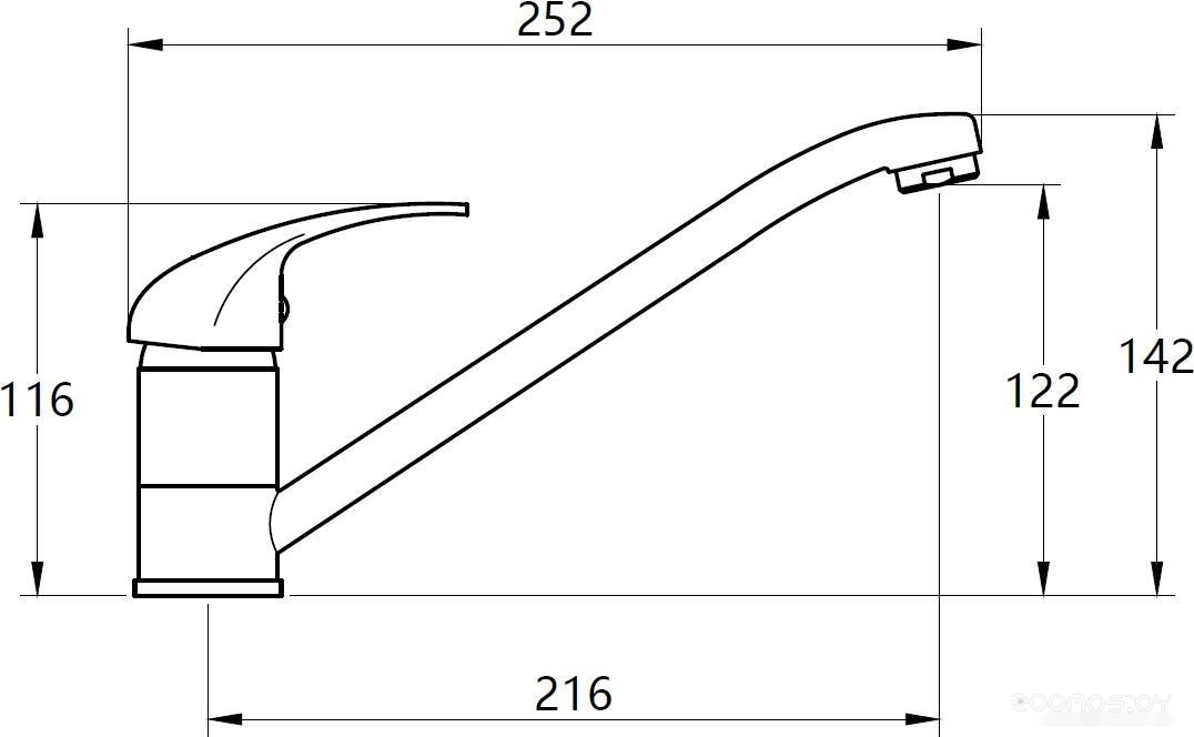 Смеситель Voda Drop DP05, фото 2