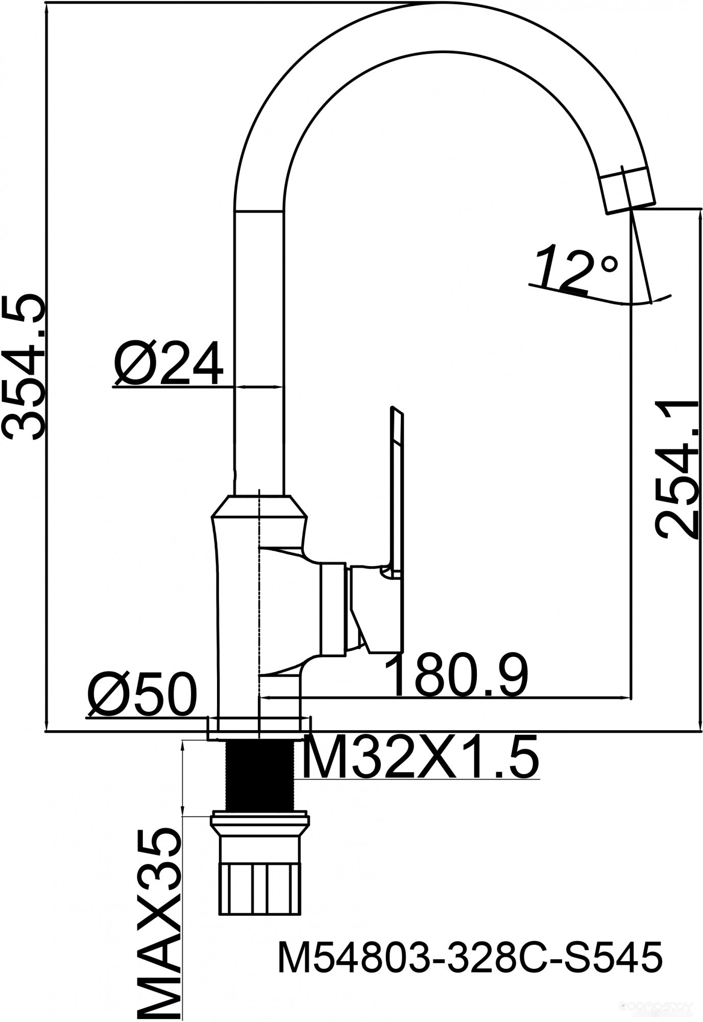 Смеситель Maxonor Pure Life PL40108-9, фото 8