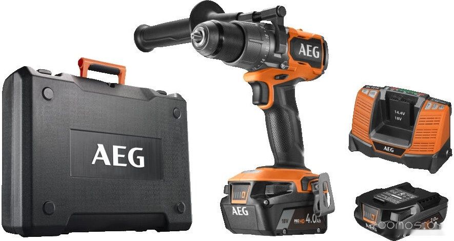 Ударная дрель-шуруповерт AEG Powertools BSB 18C3BL-X02C 4935478937 (с 2-мя АКБ 2 Ач + 4 Ач, кейс)