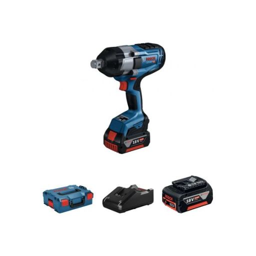Гайковерт Bosch GDS 18V-1050 H 06019J8522 (с 2-мя АКБ, кейс), фото 1