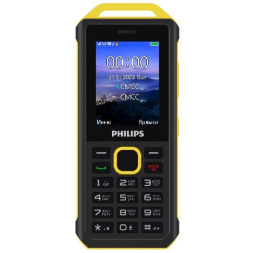 Кнопочный телефон Philips Xenium E2317 (желто-черный)