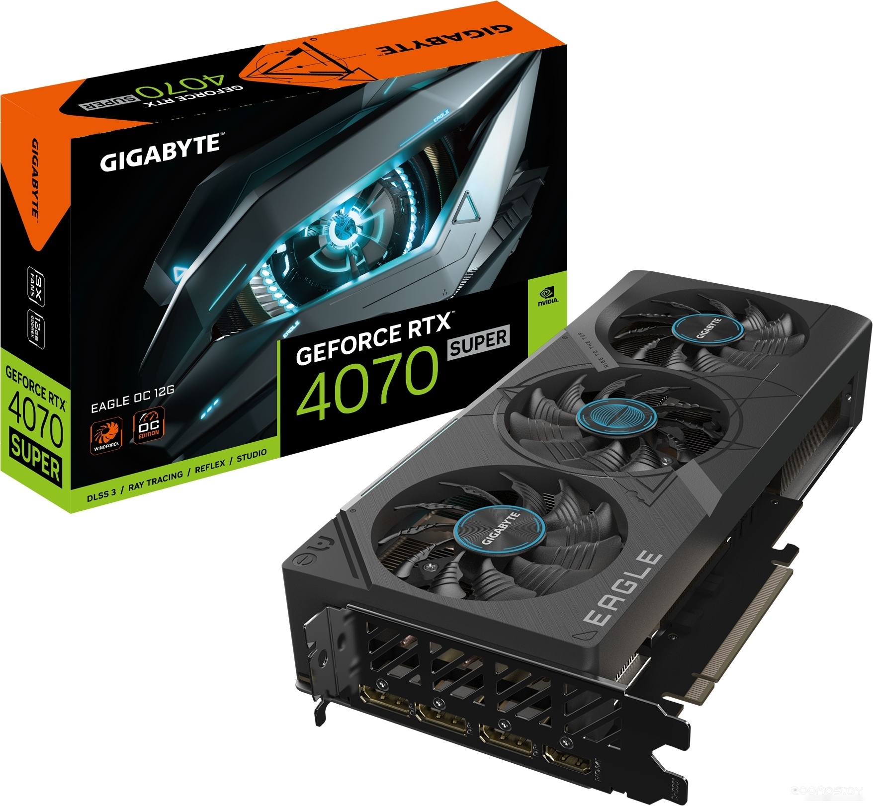 Видеокарта Gigabyte GeForce RTX 4070 Super Eagle OC 12G GV-N407SEAGLE OC-12GD, фото 2