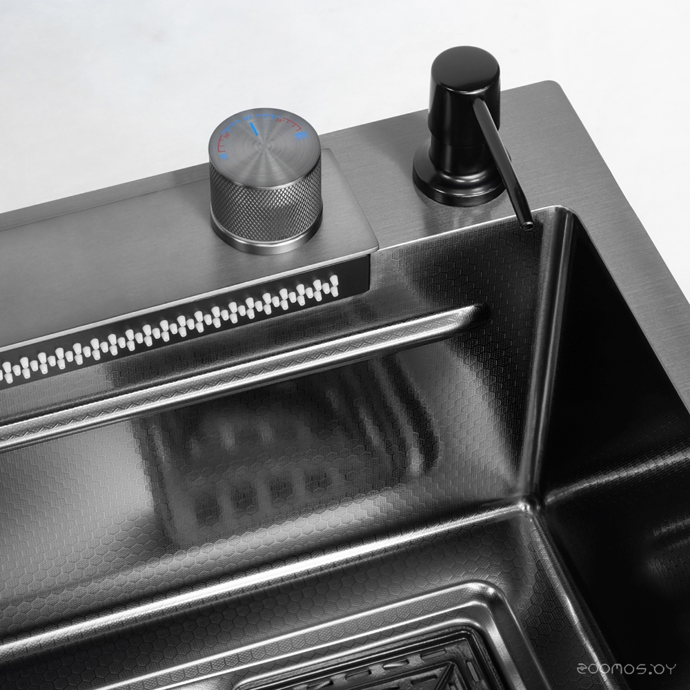 Кухонная мойка ARFEKA Eco AR 680*450 Black PVD Nano Decor, фото 2
