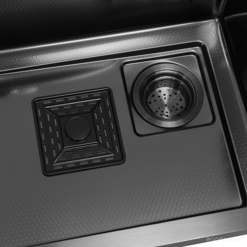 Кухонная мойка ARFEKA Eco AR 680*450 Black PVD Nano Decor, фото 5