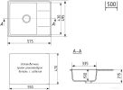 Кухонная мойка Practik PR-M 575-004 (черный оникс)