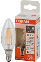 Лампочка Osram B75 6W 2700K E14