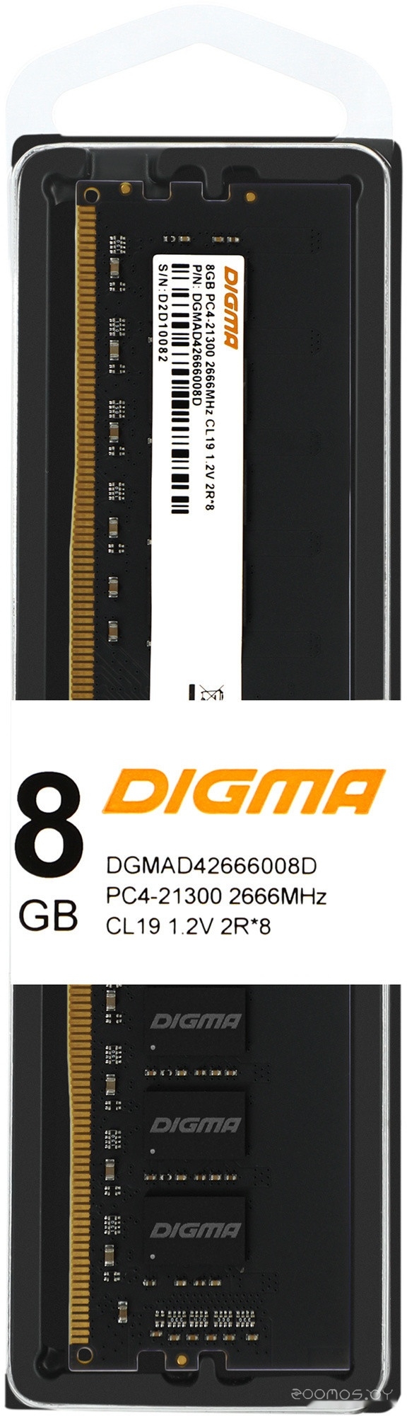 Оперативная память DIGMA 8ГБ DDR4 2666 МГц DGMAD42666008D, фото 9