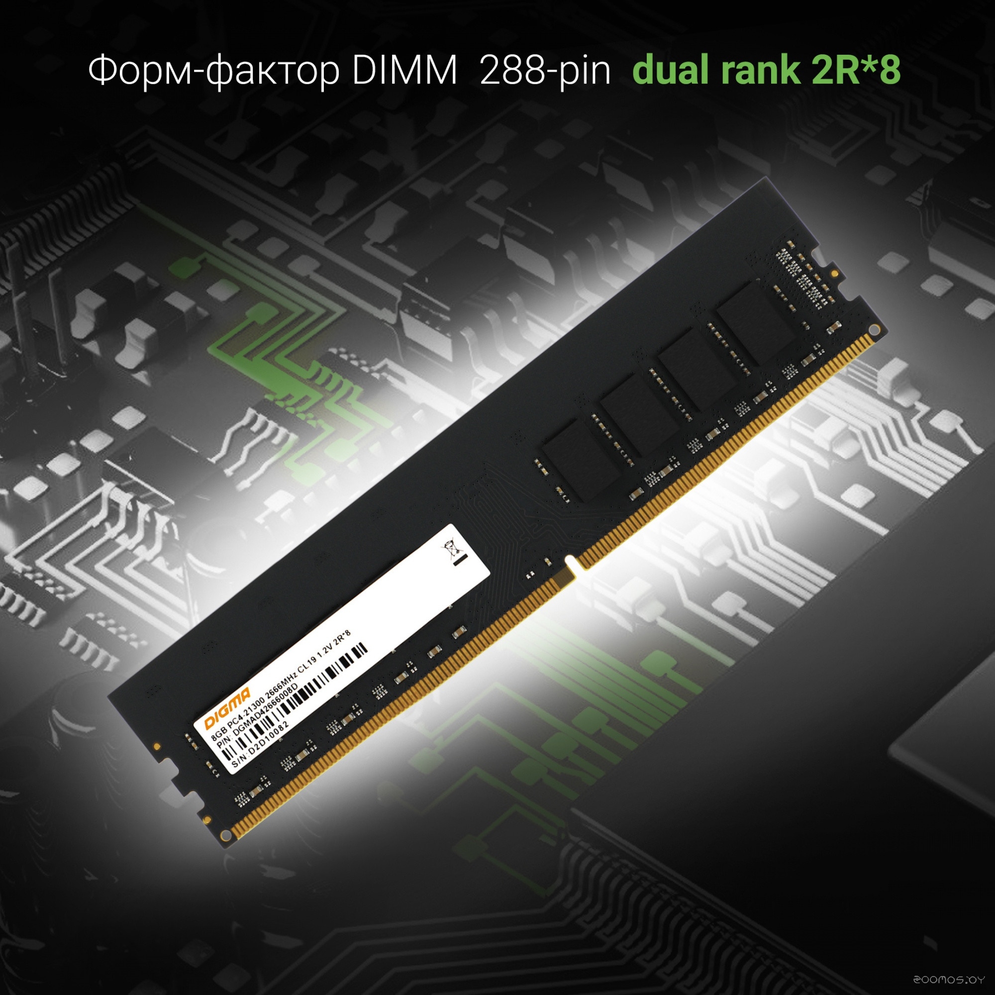 Оперативная память DIGMA 8ГБ DDR4 2666 МГц DGMAD42666008D, фото 4